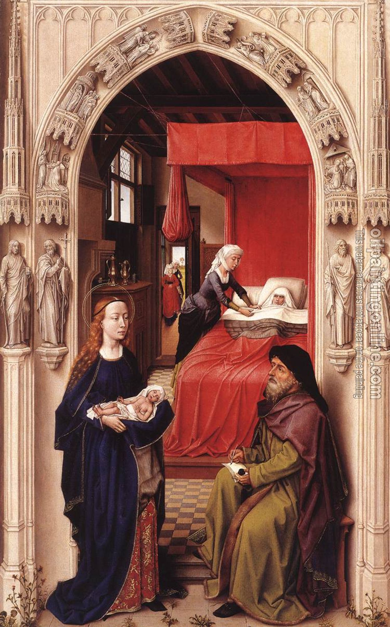 Weyden, Rogier van der - St John Altarpiece-left panel
